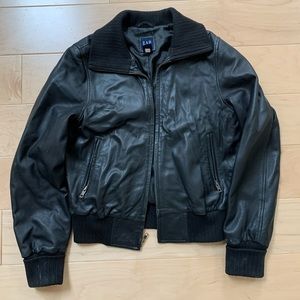 Leather Bomber Jacket